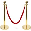 Electriduct 3 Foot Gold Stanchion Posts with Red Velvet Rope