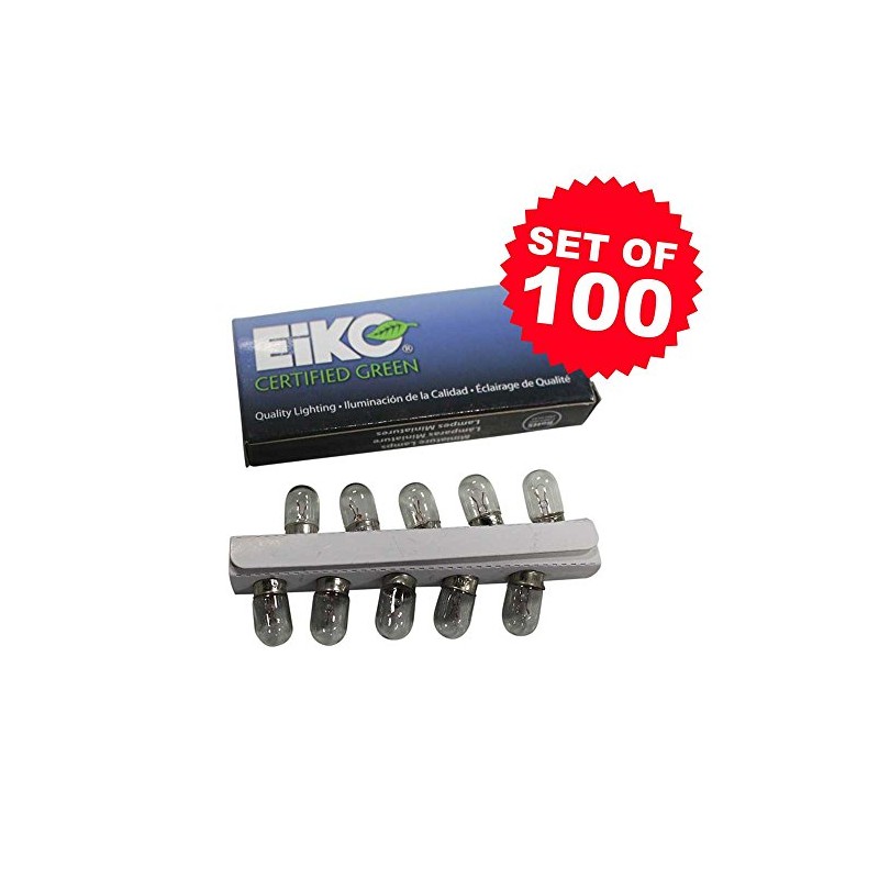 Eiko Pinball Light Bulb Lamps 6.3V - Set of 100