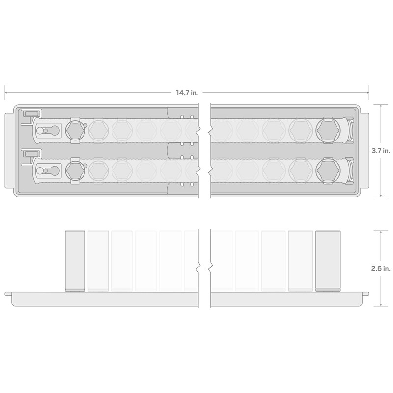 TEKTON 1/4 Inch Drive 6-Point Socket Set with Rails and