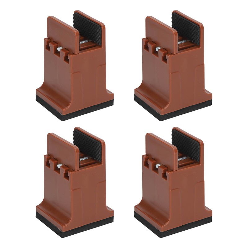 4pcs Adjustable Furniture Risers with Screw Clamp Rubber Bed Couch