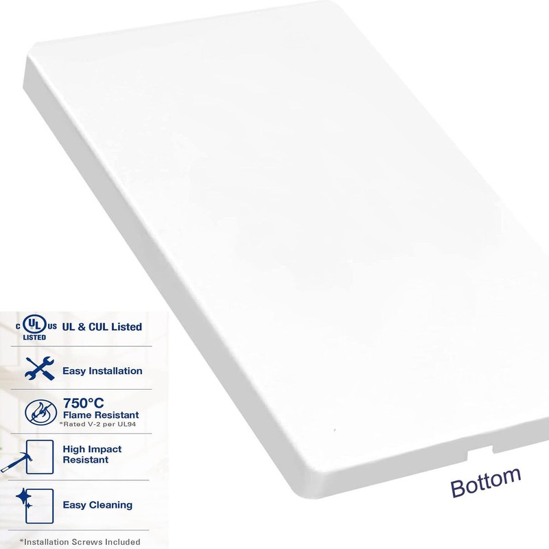 Single Screwless Blank Wall Plate Cover for Decorative Light Switch
