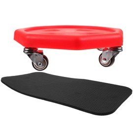 Sosoport Fitness Equipment Core Coaster Abdominal Trainer Strength Workout Trainer Ab Wheel Roller Exercise Machine with Knee Mat for Home Gym Workout