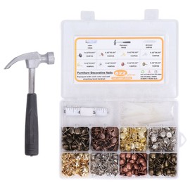 822 Pcs Upholstery Tack 8 Colour Carbon Steel Furniture Decorative Nail with Cloth Ruler Hammer Bracket