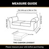 PrinceDeco Velvet Couch Cover Loveseat Covers for 2 Cushion Couch