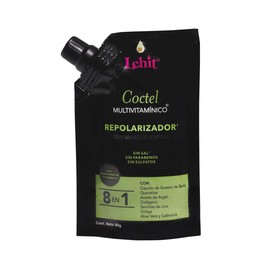 Lehit - Coctel 8 En 1 Multivitaminico Repolarizador Tratamiento Capilar Cuidado Para El Cabello Alimento Y Nutricion Reparacion Total Anticaida - Repolarizer Treatment Cocktail (3 Ounces)