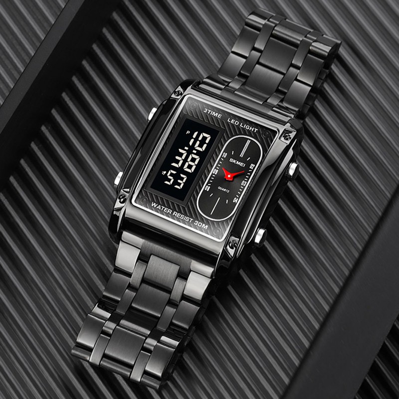 SKMEI 1868 Men Watch Professional 30M Water Resistant Double Display