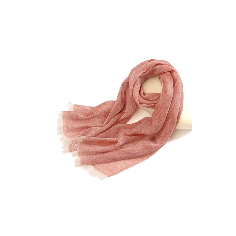 Prettystern Unisex Mottled Plain Long Lightweight Summer Linen Scarf, T87
