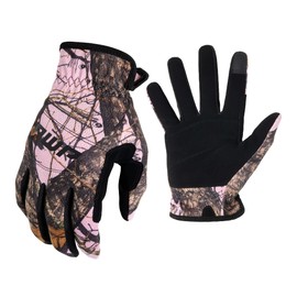 AWP Mossy Oak Camouflage Performance Utility Work Gloves for Women, Touchscreen Compatible, Medium