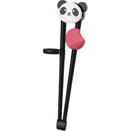 Black Training Chop-sticks for Kids, Training Chop-sticks Comfortable Grip Chewable Cartoon Chop-sticks for Beginners Learning chop-sticks Flatware
