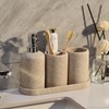 Bathroom Accessories Set, Bathroom Organizer Countertop, Soap Dispenser and Toothbrush