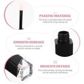 Tubo de Brillo Labial de Plástico 5g, 4 Piezas Negras Envases Vacíos Rellenables, Formato Compacto y Lavable, para Guardar en Bolsa de Maquillaje