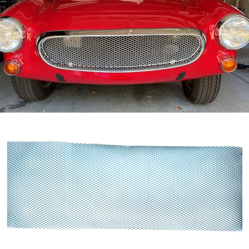 Car Front Center Grid Grille Rhombic Mesh Stable Structure Aluminum