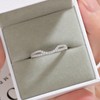 Wuziwen Curved Wedding Bands for Women Sterling Silver Infinity Eternity
