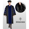 YIIOSS Unisex Deluxe Doctoral Graduation Gown with Tam 8-Sided for