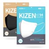 Kigen KF-94 Bird Beak Mask - 100 Count KF94 Black (5pcs) x 20 2ea