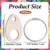 100 PCS Wood Thread Drops, with 2 Open Rings Teardrop