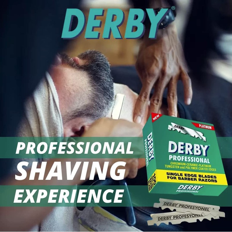 Derby & The Shave Factory Razor Blades, Black & Silver,