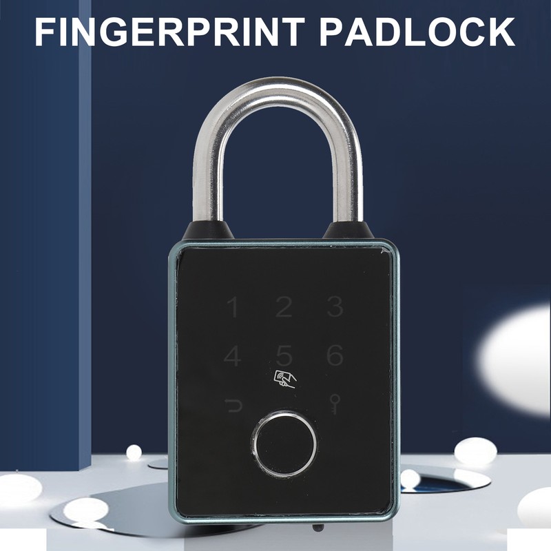 Smart Fingerprint Password Padlock Card APP Key Access Theft Proof