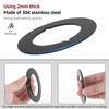 2Pcs Door Knob Plates Round Version, Stainless Steel Door Reinforcement