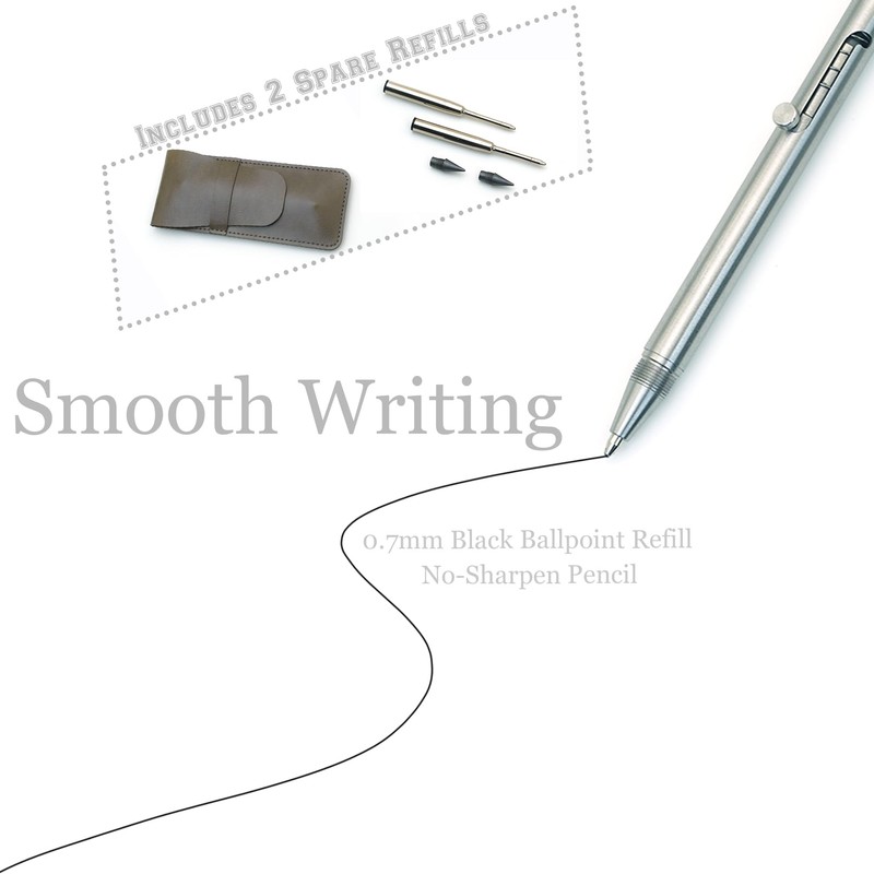 ESSSO Mini 2 in 1 Bolt Action Pen, Pocket Size