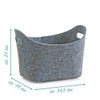 Zeller 31,5 x 19 x 21cm Oval Felt Basket, Grey