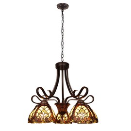 Chloe Lighting Liaison Victorian-Style 5-Light Antique Dark Bronze Finish Large Chandelier 25" Wide