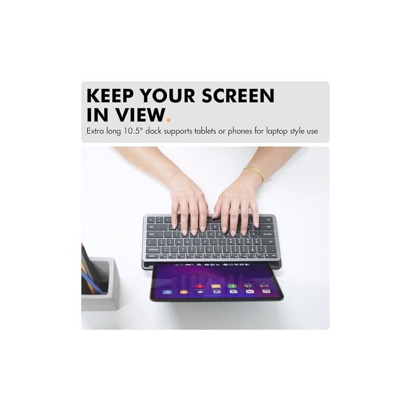 X9 Performance Teclado inalámbrico Bluetooth pequeño con soporte para teléfono