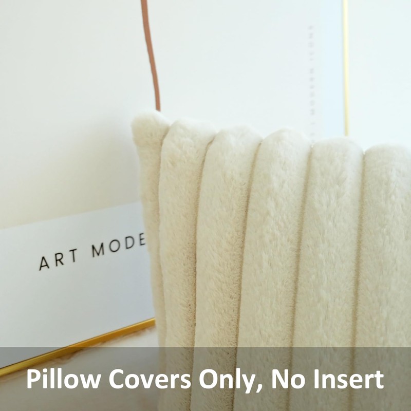 JOJUSIS Pack of 2 Faux Fur Plush Solid Decorative Throw