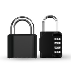 Zenora 2 Pack Heavy Duty Combination Padlocks with Code 52mm 4 Digit Specially Designed for Outdoor Padlock Weatherproof with Hardened Steel Shackle, Ideal for Doors, Garage, Gym & Fences