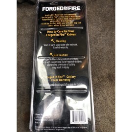 Carving / Slicing Knife Fork Set FORGED IN FIRE Stainless Steel 8" Carving Knife 7" Fork 2 Pc Set History Channel