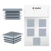5 Pcs Square Plugs 30mm x 30mm Grey Plastic End