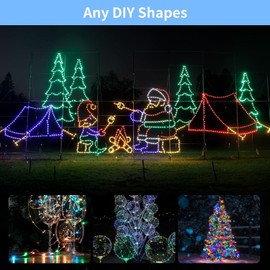 2024 New Upgraded 2 Pack Solar String Lights Outdoor, Total 110FT 300LED Solar Fairy Lights Waterproof, 8 Modes Twinkle Fairy Lights Outdoor for Patio, Xmas Tree, Garden, Christmas Decor Multicolor