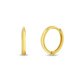 14k Yellow Gold Timeless 7mm Hoop Earrings For Young Girls & Preteens - Classic Hoop Earrings For Children - Lightweight Small Hoop Earrings For A Little Girl
