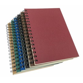 ALIMITOPIA Spiral Notebook Journal,College Ruled Thick Paper Hardcover Wirebound Notepad Diary Memo Sketch Note Book for School Office Business Supplies,100gsm Thick Inner Paper,A5 Size(8.3X5.7") & 80 Sheets(6pcs Assorted Colors)