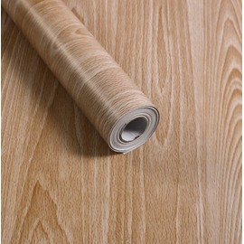 Maple Wood Grain Contact Paper Self Adhesive Shelf Liner Decorative Vinyl Film Peel and Stick Film for Cabinets Shelves Drawers Wall Covering 17.7 x 78.7 Inches