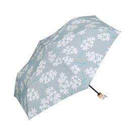 [2024] Wpc. 7803-014-002 Folding Umbrella, Hyacinth Mini Gray Rain Umbrella, Ribs, 19.7 inches (50 cm), Lightweight, Rain or Shine, Women's, Women's, Flowers, Clear, Handle, Transparent, Elegant,