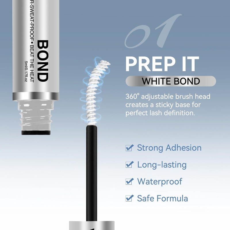 Lash Bond and Seal AiryCute, 150H Long Lasting Waterproof Lash