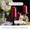 Luminara Realistic Artificial Moving Flame Pillar Candles - Set of
