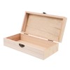 Ciieeo Unfinished Wooden Box with Hinged Lid Sturdy Wooden Keepsake