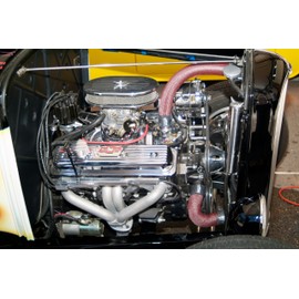 Hose Candy 311040005 Red/Black Carbon Fiber Upper and Lower Radiator Hose Skin Kit with Black Heat Shrink