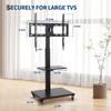 Rolling TV Stand with Power Outlet, Tilt & Swivel Mobile