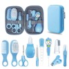 RIGHTWELL 10 in 1 Baby Healthcare and Grooming Kit, Baby Nail Kit with Waterproof Zipper Box, Infant Hair Brush, Toddler Comb, Nasal Aspirator, Nail Clippers, Baby Grooming Kit Newborn