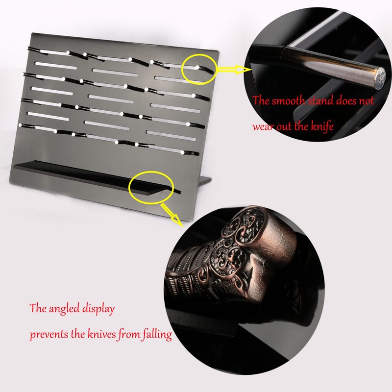 HHUXIUE Knife display stand,knife holder,acrylic knife display stand, folding knife