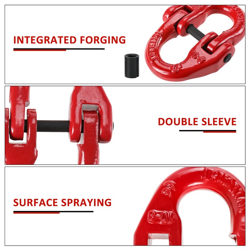 NORJIN 4 Pack 3/8” G80 Alloy Steel Hammerlock Coupling Link