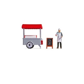 NOCH Tiny-Scenes Ice Cream Truck Model Train Figure H0 Hand Coloured