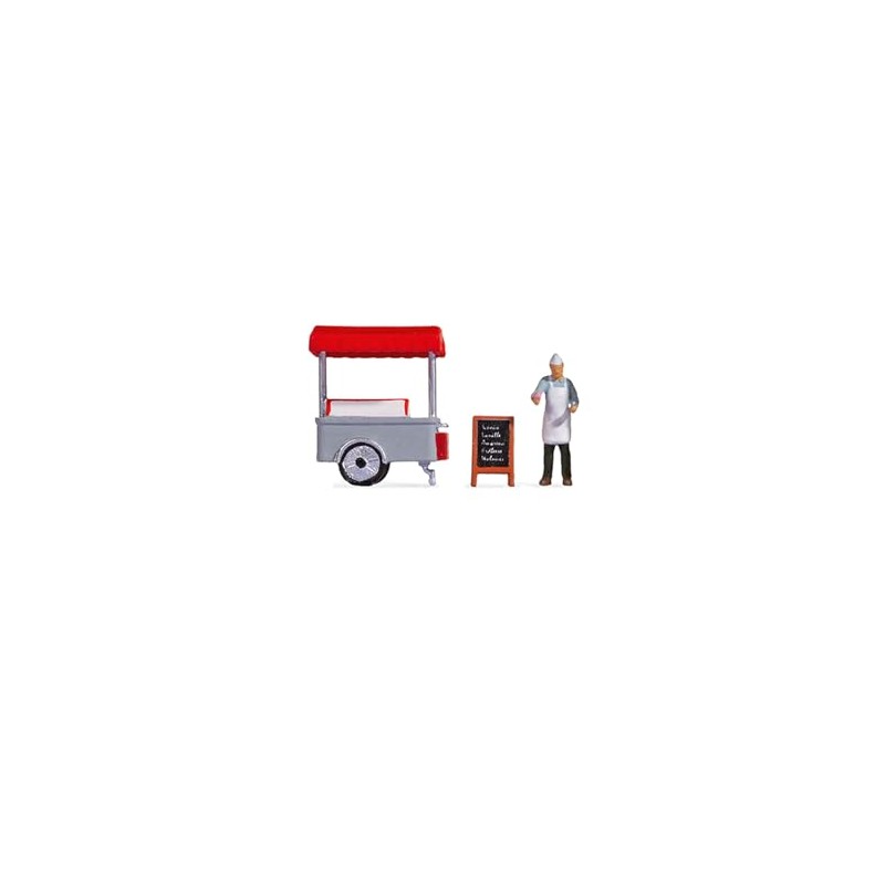 NOCH Tiny-Scenes Ice Cream Truck Model Train Figure H0 Hand