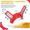 Swpeet 4Pcs 3" Aluminum Alloy Red 90 Degree Right Angle