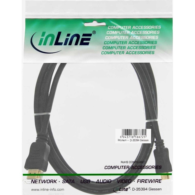 InLine® 2m A Male to C Male High Speed Gold