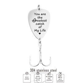 Husband Hubby Boyfriend Gifts - Fishing Lures Hook Mens Gifts Love Fishing Fisherman Gift for Birthday Christmas Anniversary Valentines's Day