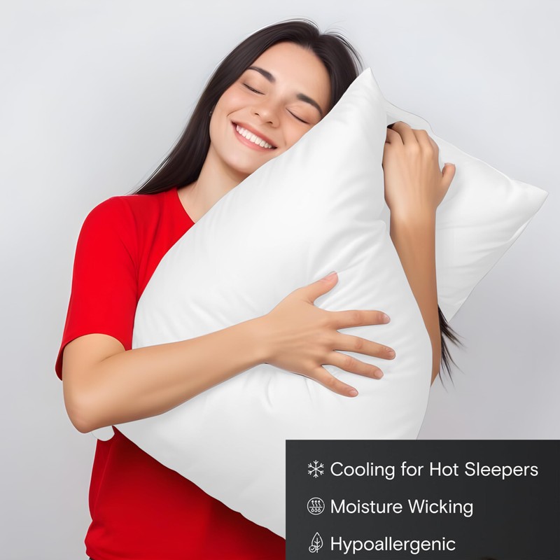LINENWALAS 100% Organic Bamboo Pillowcase Set of 2 Soft Bamboo
